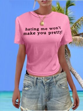 Lavishly Paris Women’s Baby Pink Crop Top